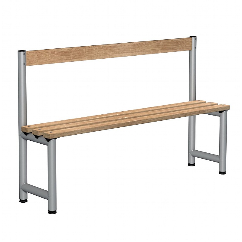 Single Wooden Slat Cloakroom Bench Seats - Lockers & Cloakroom