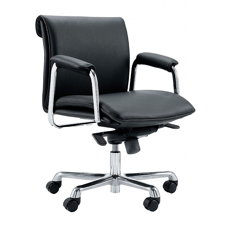 Boss Design Real Leather Delphi Low Back Office Chair - Office Furniture
