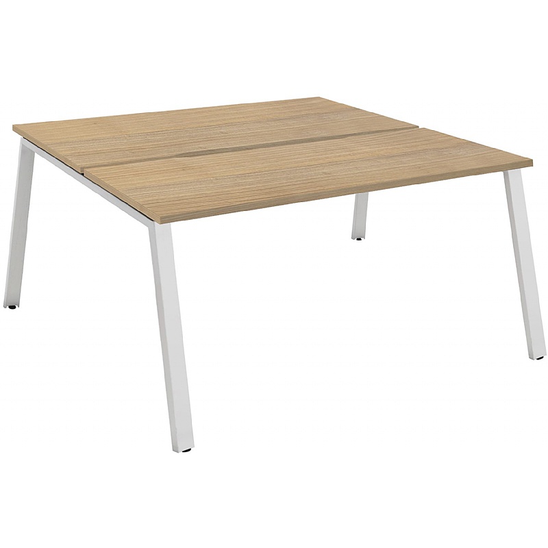 Apex 2 Person A-Frame Rectangular Back to Back Bench Desks - Office Furniture
