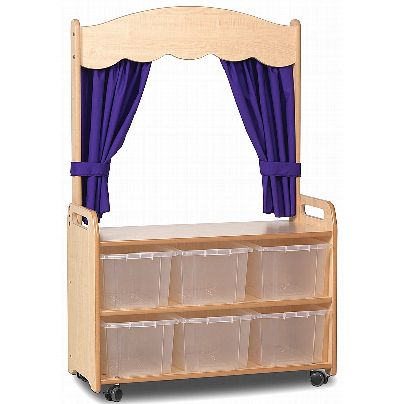 Home Zone Mobile Storage Unit with Theatre Curtains - Education