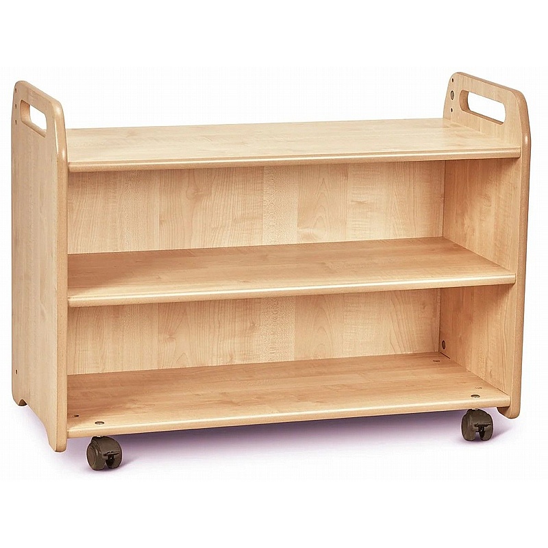 Tidy Tots Nursery Mobile Shelf Unit with Display and Mirror Back - Education