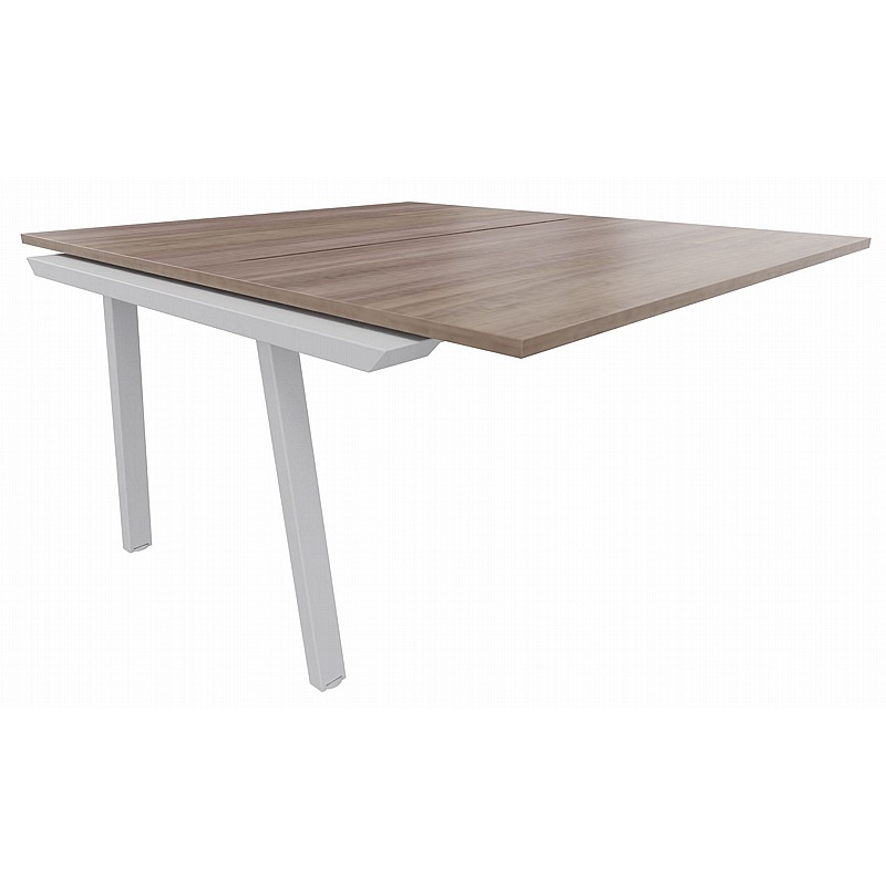 Linnea A-Frame Rectangular Back to Back Sliding Top Bench Extension Desks - Office Furniture