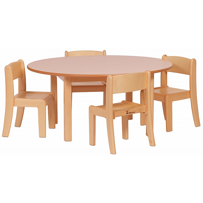 Teeny Tots Large Circular Table and Stacking Chair Sets - Education