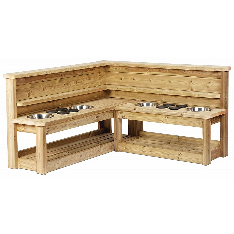 Adventure Tots Nursery Outdoor Large Corner Kitchen - Education