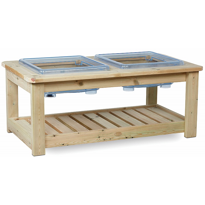 Adventure Tots Nursery Outdoor Double Sand and Water Stations - Education