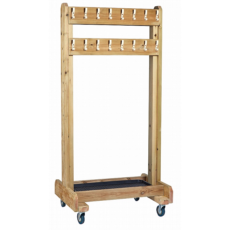 Adventure Tots Nursery Outdoor Mobile Puddle Suit Storage Rack - Education