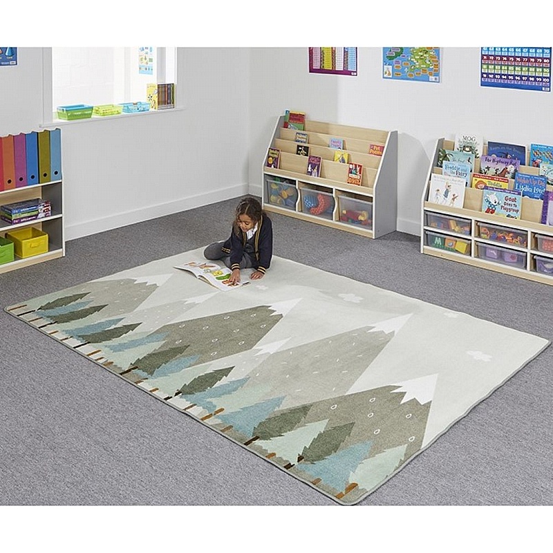 Calm Mountain Rectangular Placement Carpet - Education