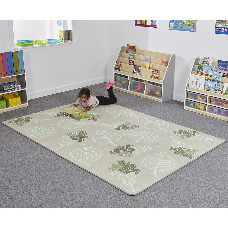 Abstract Leaf Rectangular Placement Carpet - Education