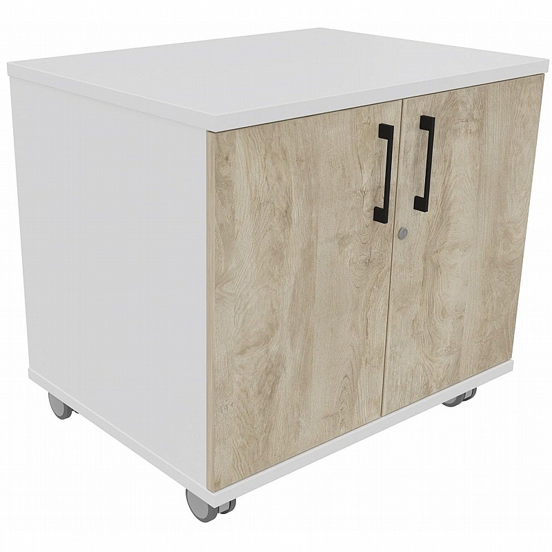 Unified Duo Mobile Desk High Double Door Office Cupboards - Office Furniture