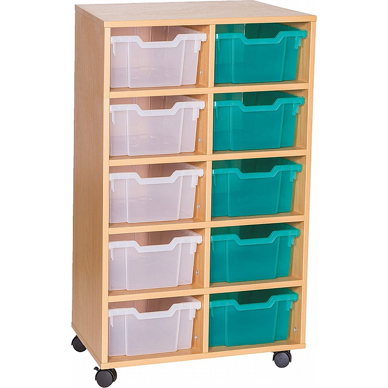 EduStore Double Column 10 Deep Tray Storage - Education