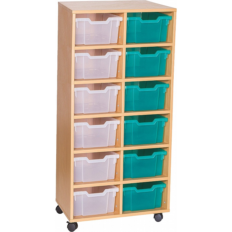 EduStore Double Column 12 Deep Tray Storage - Education