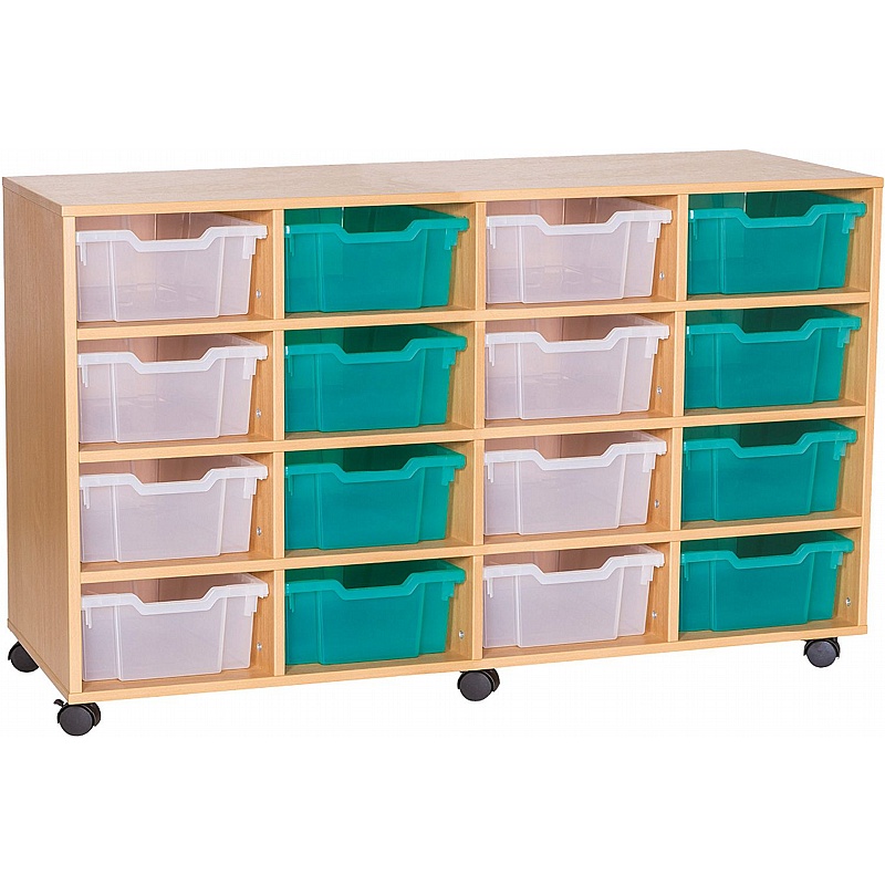 EduStore Quad Column 16 Deep Tray Storage - Education