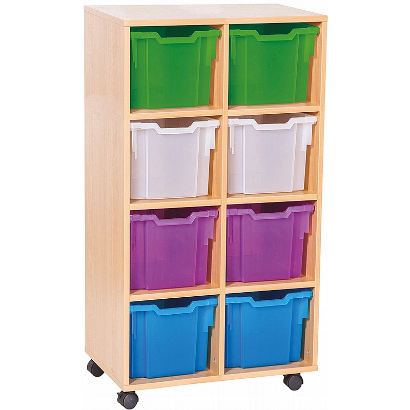 EduStore Double Column 8 Extra Deep Tray Storage - Education