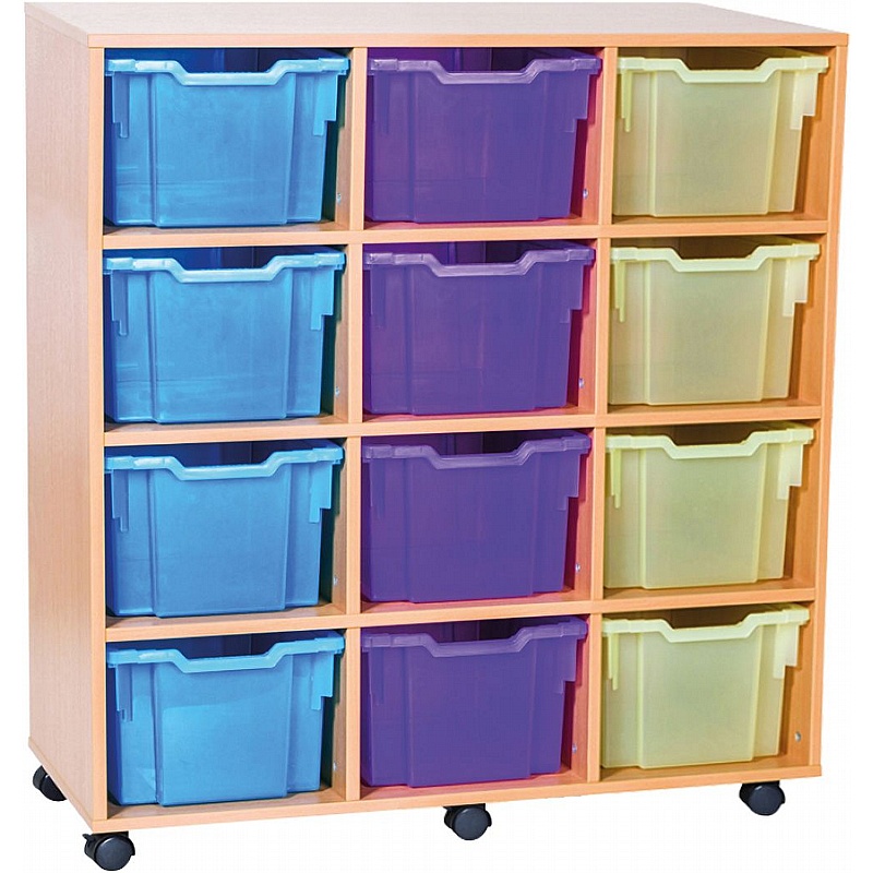 EduStore Triple Column 12 Extra Deep Tray Storage - Education
