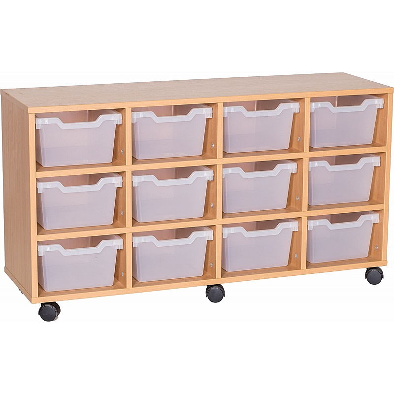Cubby Quad Column 12 Deep Tray Storage - Education