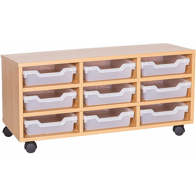 Cubby Triple Column 9 Shallow Tray Storage - Education