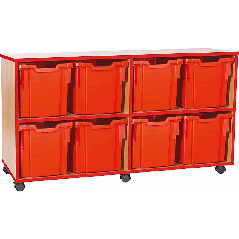 Accento Quad Column 8 Jumbo Tray Storage - Education