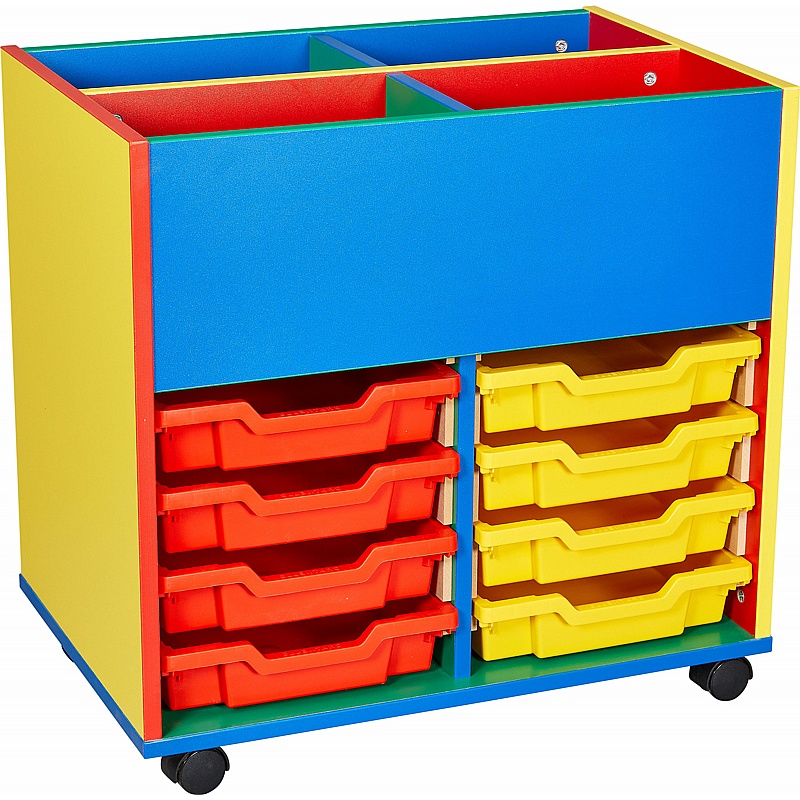 Colore Double Column Kinderbox Shallow Tray Storage - Education