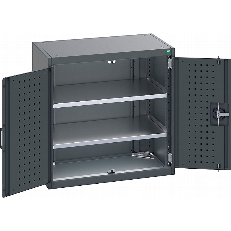 Bott Cubio Perfo Panel Lined Anthracite Compact Metal Cupboards - Workshop