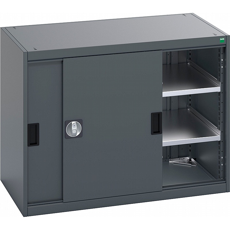 Bott Cubio Sliding Door Anthracite Metal Cupboards - Workshop