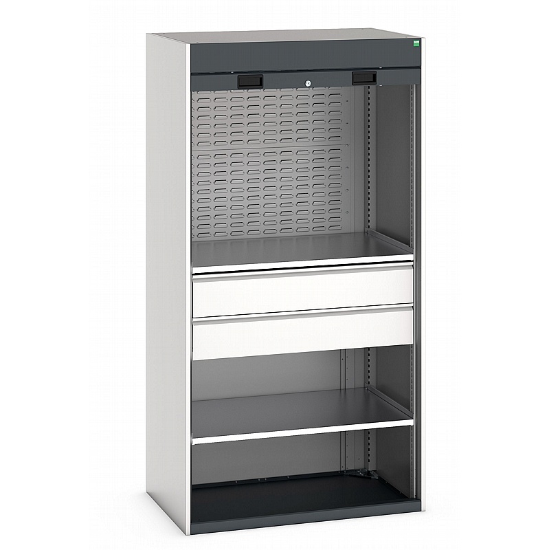 Bott Cubio Tambour Door Metal Cupboards with Drawers - Workshop