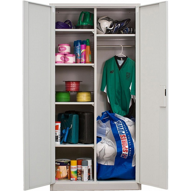 Steel-it Economy Double Door Metal Janitor Cupboard - Workshop