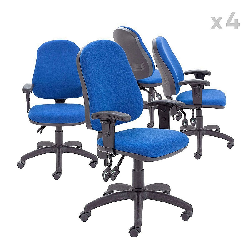 Calypso High Back Operator Chairs - 4 Chair Bulk Offer - Office Furniture