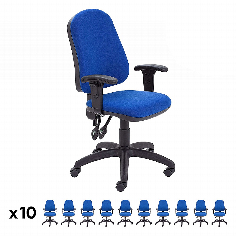 Calypso High Back Operator Chairs - 10 Chair Bulk Offer - Office Furniture