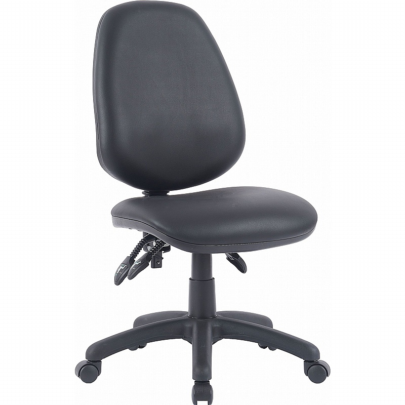 Ergo 3-Lever Anti-Bacterial Vinyl Operator Chairs - Office Furniture