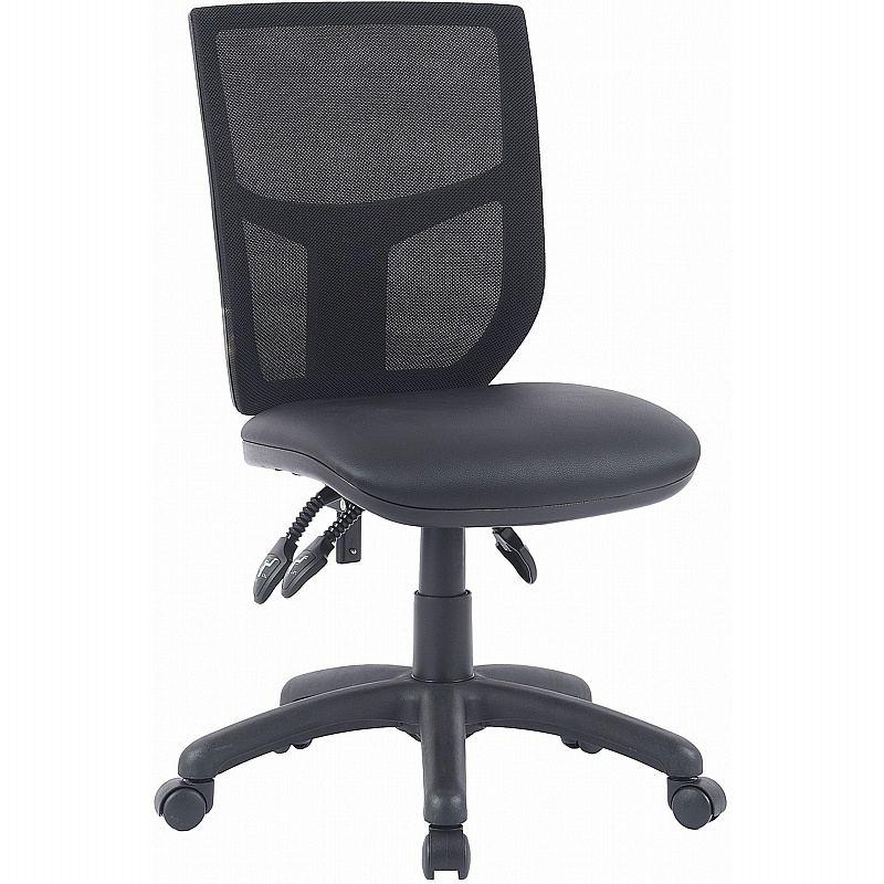 Ergo 3-Lever Mesh and Anti-Bacterial Vinyl Operator Chairs - Office Furniture