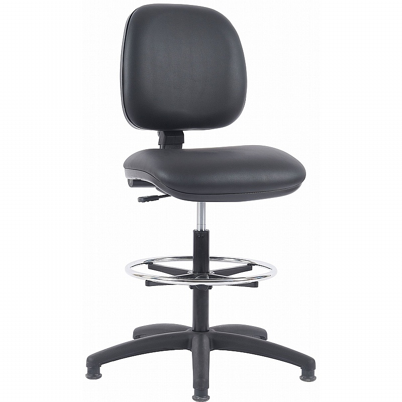 Ergo Anti-Bacterial Vinyl Draughtsman Chairs - Office Furniture