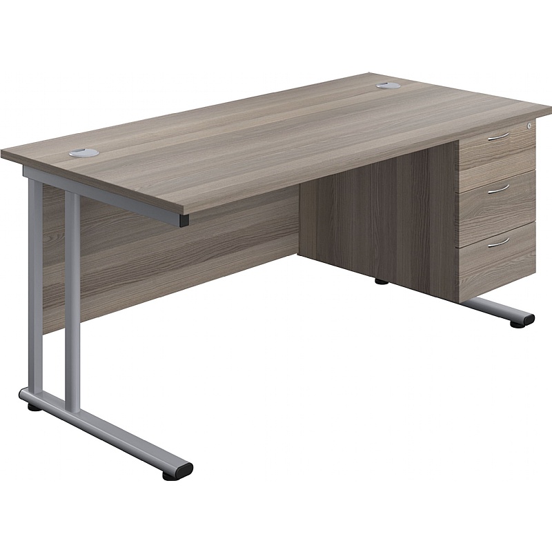 Interface Rectangular Office Desks with Single Fixed Drawers from our ...