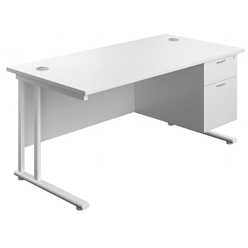 Interface Rectangular Office Desks with Single Fixed Drawers from our ...