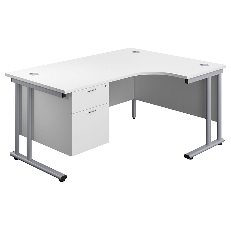 Interface Ergonomic Radial Office Desks with Fixed Drawers from our ...