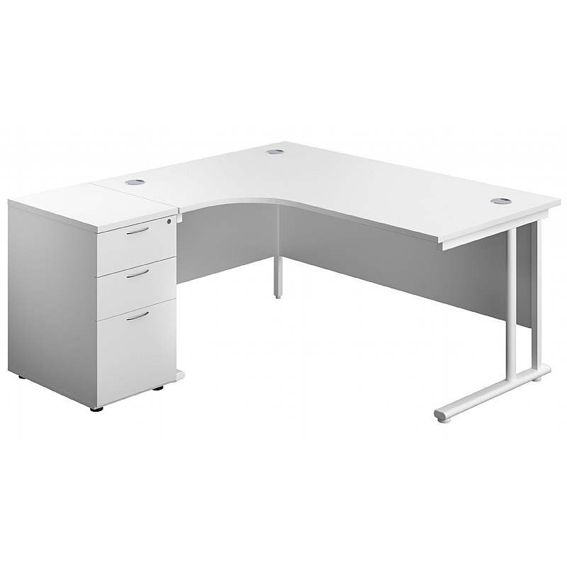 Interface Ergonomic Radial Office Desks with Desk End Drawers from our ...