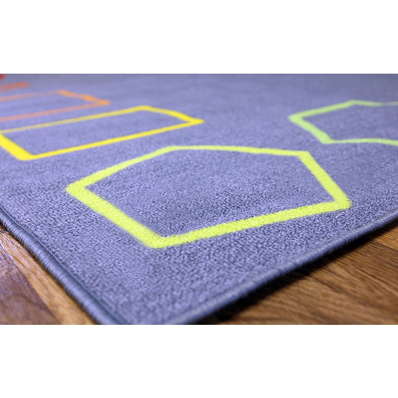 Rainbow Geometric Abstract Floor Mat