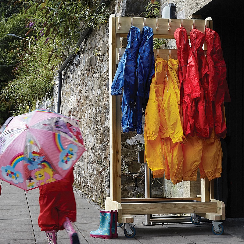 Kids Adventure Rack Adventure Tots Nursery Outdoor Mobile Puddle Suit Storage Rack from our ...