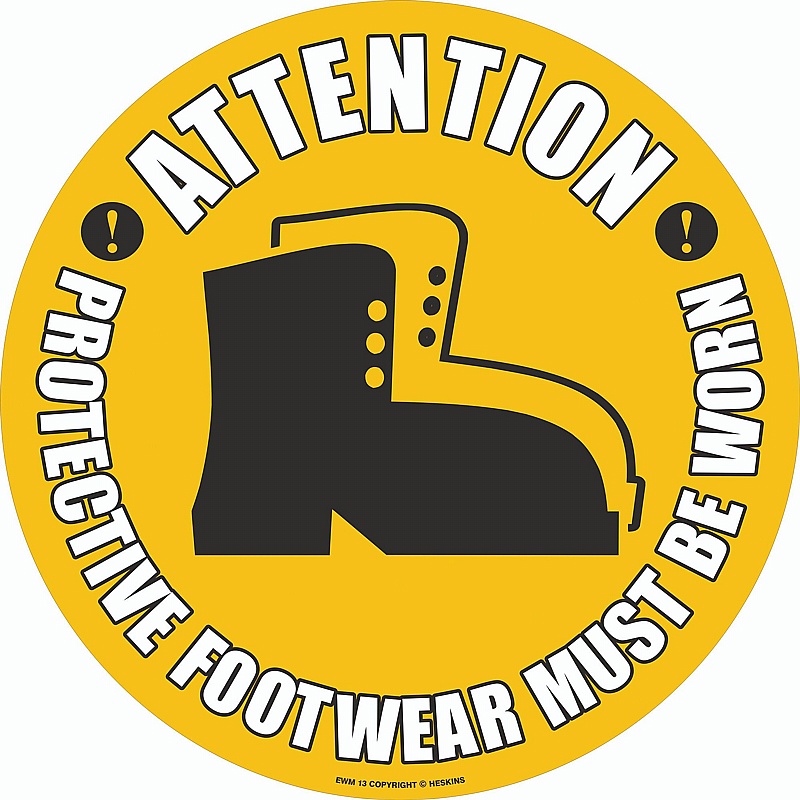PROline Attention Foot Wear Floor Sign - Premises