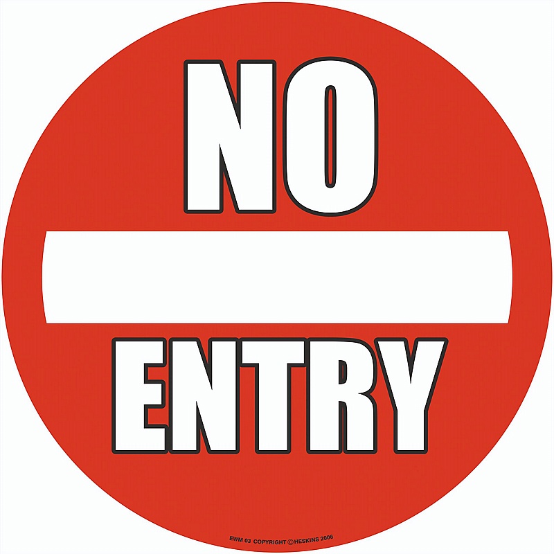 PROline No Entry Floor Sign - Premises