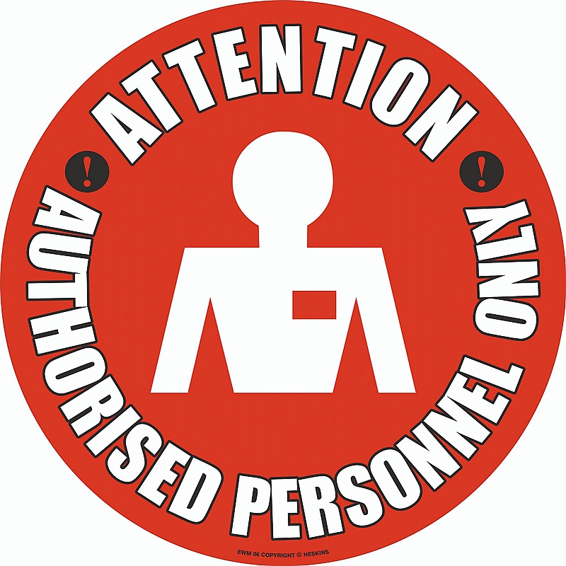 PROline Attention Authorised Personnel Only Floor Sign - Premises