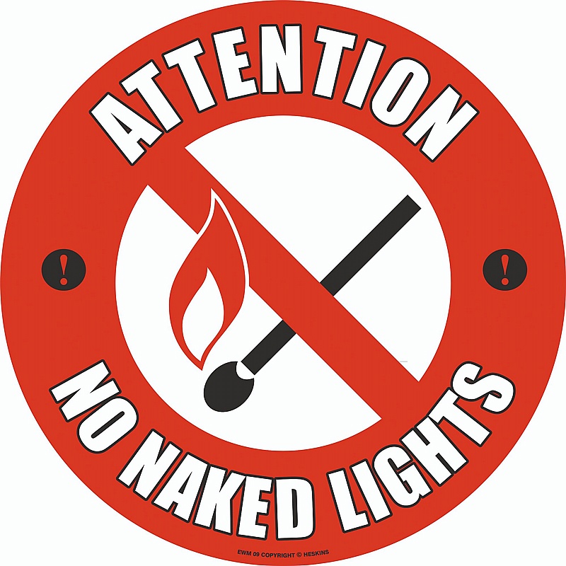 PROline Attention No Naked Lights Floor Sign - Premises