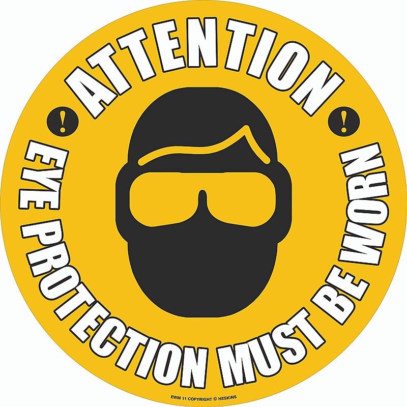PROline Attention Eye Protection Floor Sign - Premises