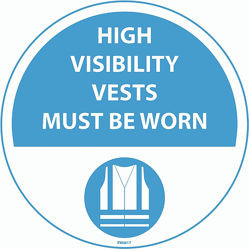 PROline Hi-Vis Vest Must Be Worn Floor Sign - Premises