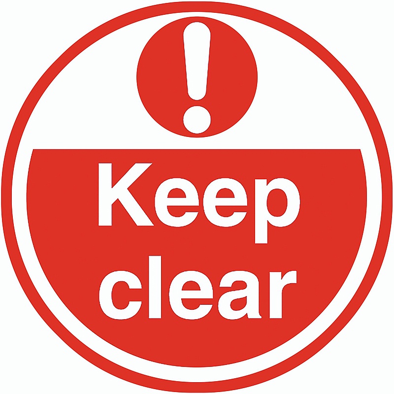 PROline Keep Clear Red Floor Sign - Premises