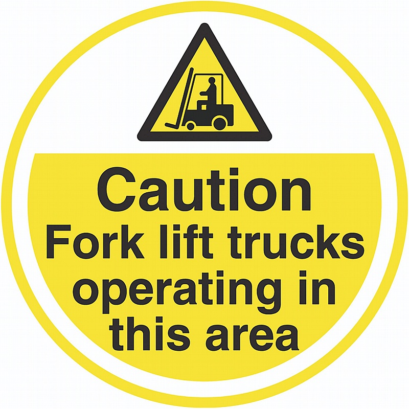 PROline Caution Fork Lift Floor Sign - Premises