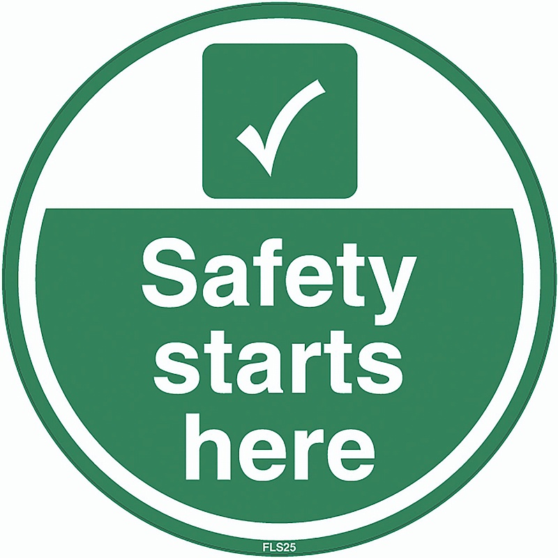 PROline Safety Starts Here Floor Sign - Premises