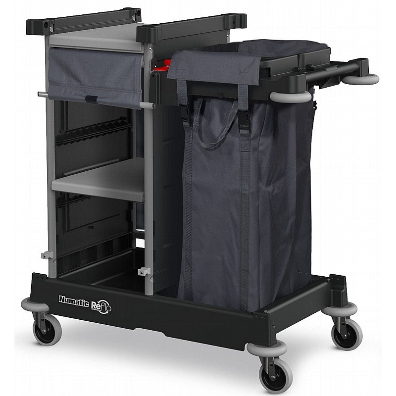Numatic NuKeeper NKS-1LLR Flexi Front Single Housekeeping Trolley - Cleaning & Hygiene