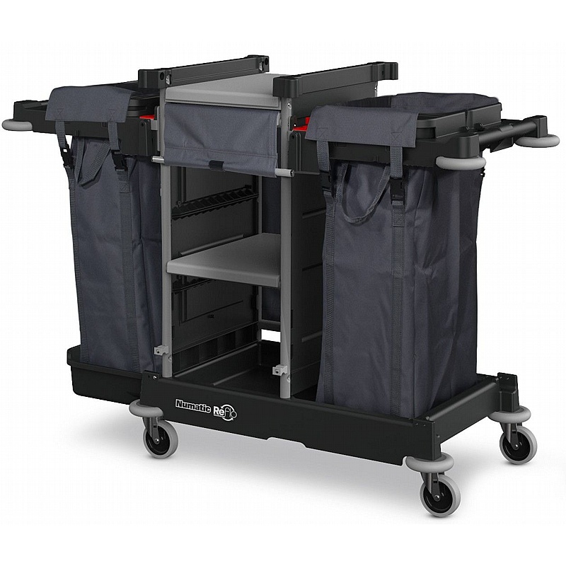 Numatic NuKeeper NKS-2LLR Flexi Front Single Housekeeping Trolley - Cleaning & Hygiene