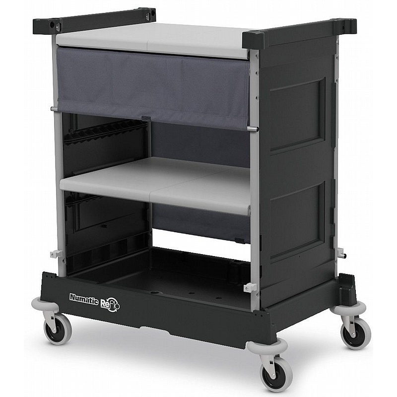 Numatic NuKeeper NKT-0LLR Flexi Front Twin Housekeeping Trolley - Cleaning & Hygiene