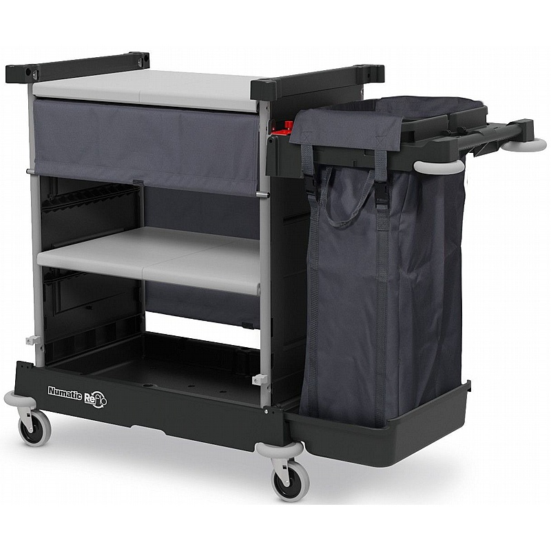Numatic NuKeeper NKT-1LLR Flexi Front Twin Housekeeping Trolley - Cleaning & Hygiene